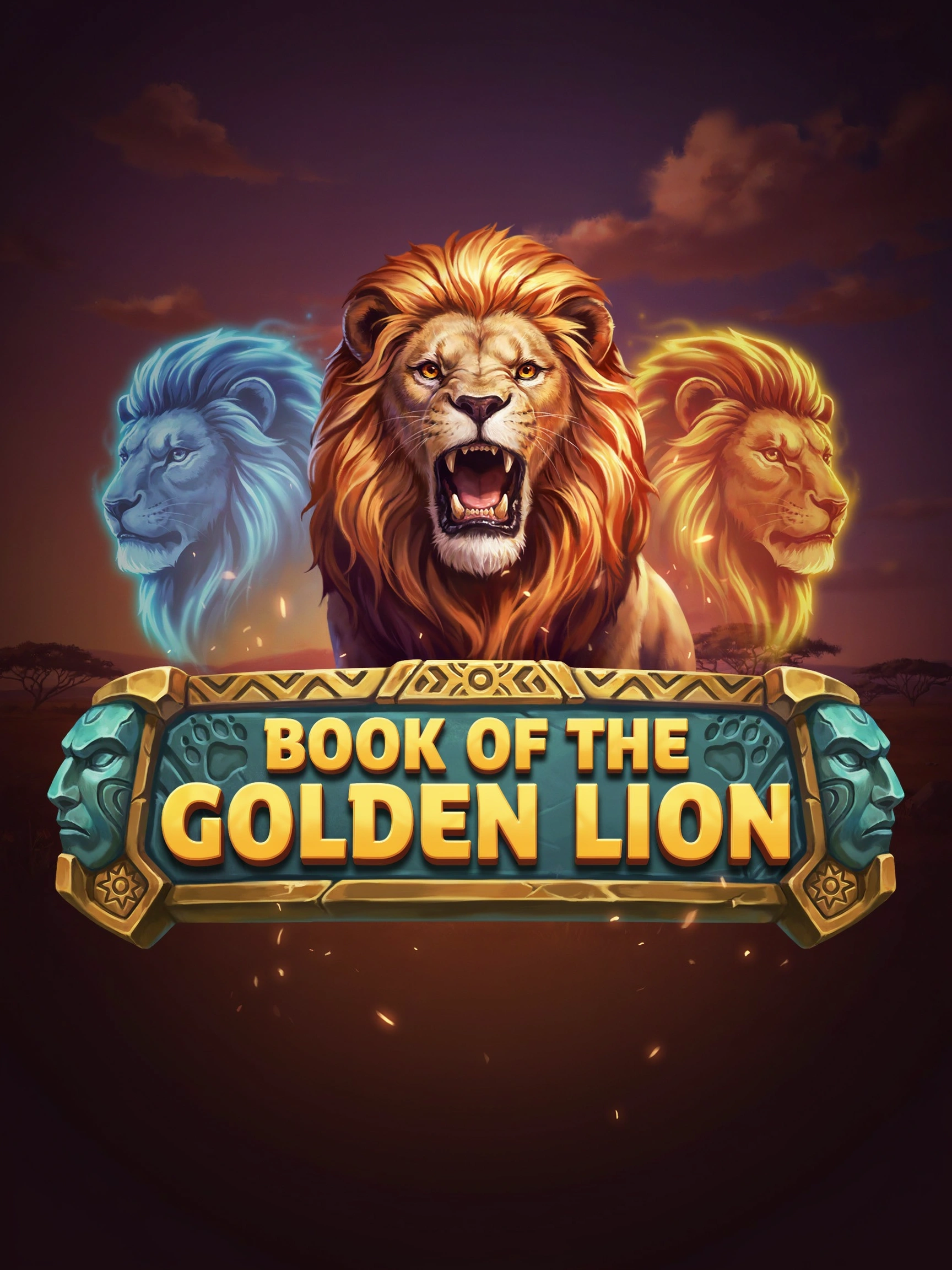 Book of the Golden Lion pokie title screen